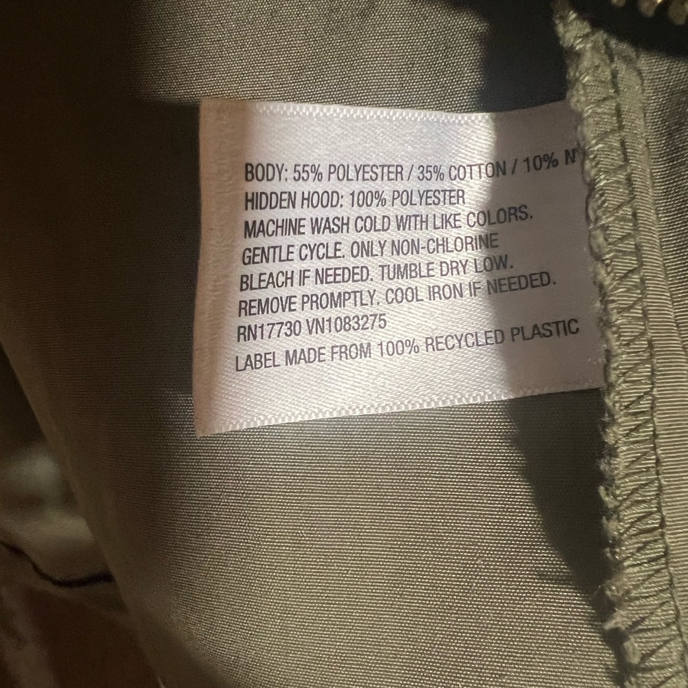 Mossimo Supply Co. longline lightweight jacket, olive/gold hardware, medium - Picture 7 of 14